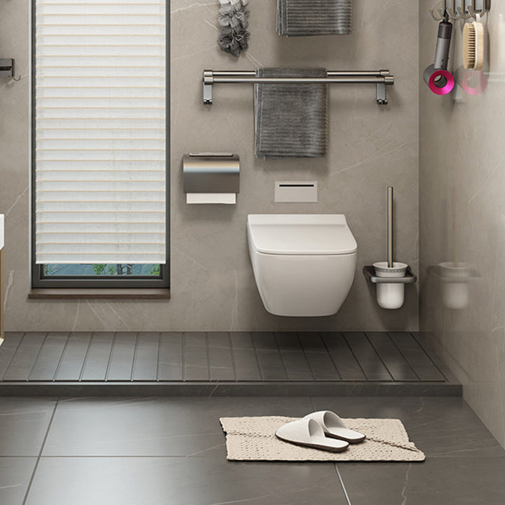 Kalsten | Contemporary Bathroom Accessory Set Grey Aluminum Bathroom Accessory Kit