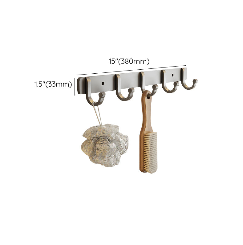 Kalsten | Contemporary Bathroom Accessory Set Grey Aluminum Bathroom Accessory Kit