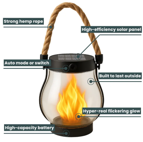 Feuerkeim Solar Light — Magical flame atmosphere that warms your heart and enchants every night | Kalsten