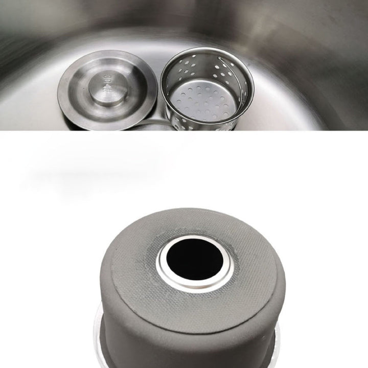 Kalsten | Round Stainless Steel Sink Built-in Sink with Basket Strainer
