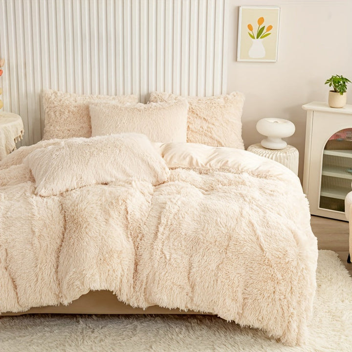 Ultra Soft Plush Duvet Cover Set with Zipper - Luxury & Comfort Kalsten