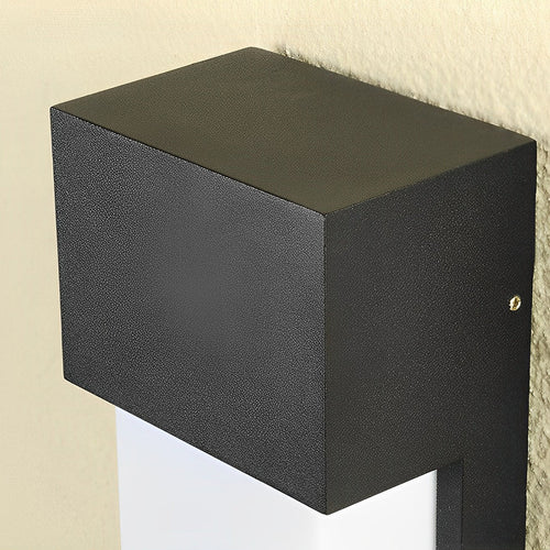Rectangular Waterproof LED 10W Black Modern Outdoor Wall Light Fixture | Kalsten