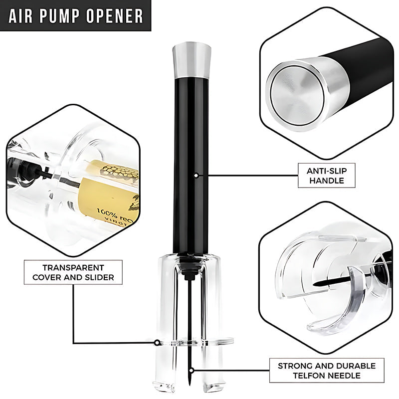 Kalsten | Air Pump Corkscrew Set for Cork Removal