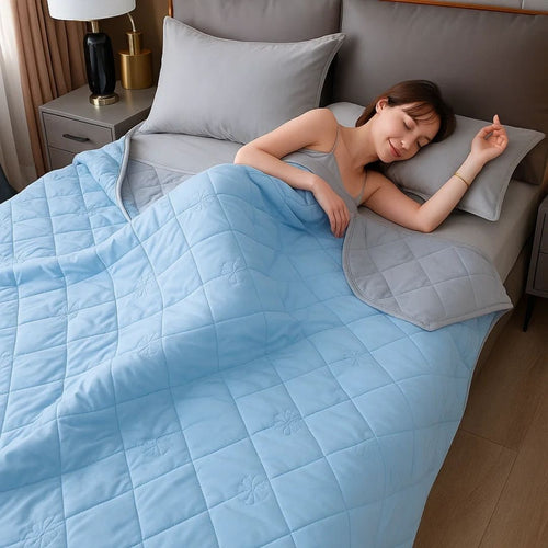 SilkCool | Cooling Blanket – Instant Cooling Comfort – Silky Hypoallergenic Fibre – Prevents Overheating – Relief for Night Sweats Sensitive Skin Noxord