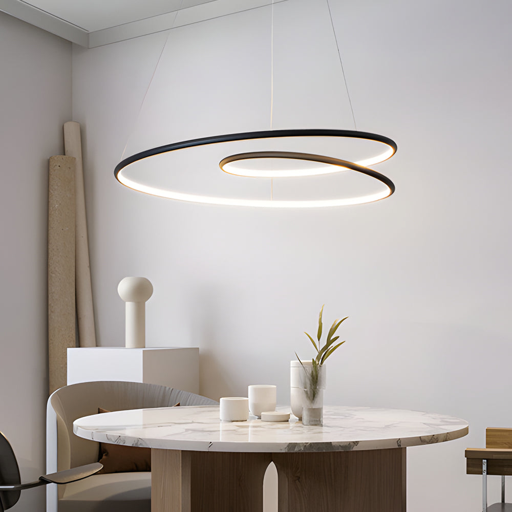 Modern LED Dimmable Pendant Light - Height Adjustable Ceiling Light for Dining Room & Living Room | Kalsten