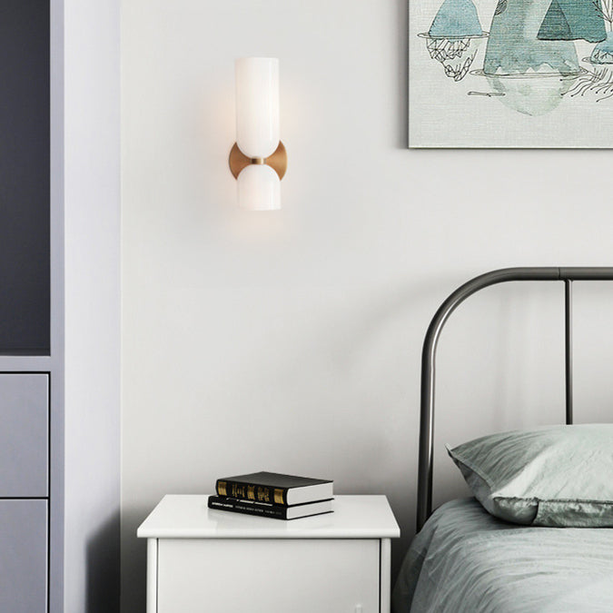 Kalsten | Glass Wall Light With Double Lamp Design