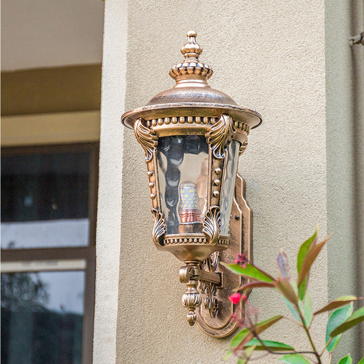 Vintage Glass Outdoor Wall Lantern Noxord