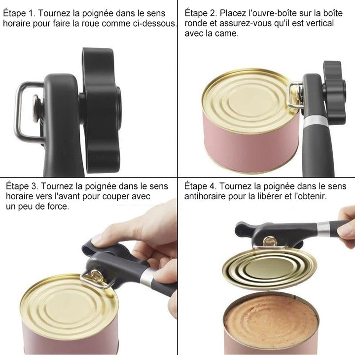 Safe-Cut Stainless Steel Can Opener | Kalsten