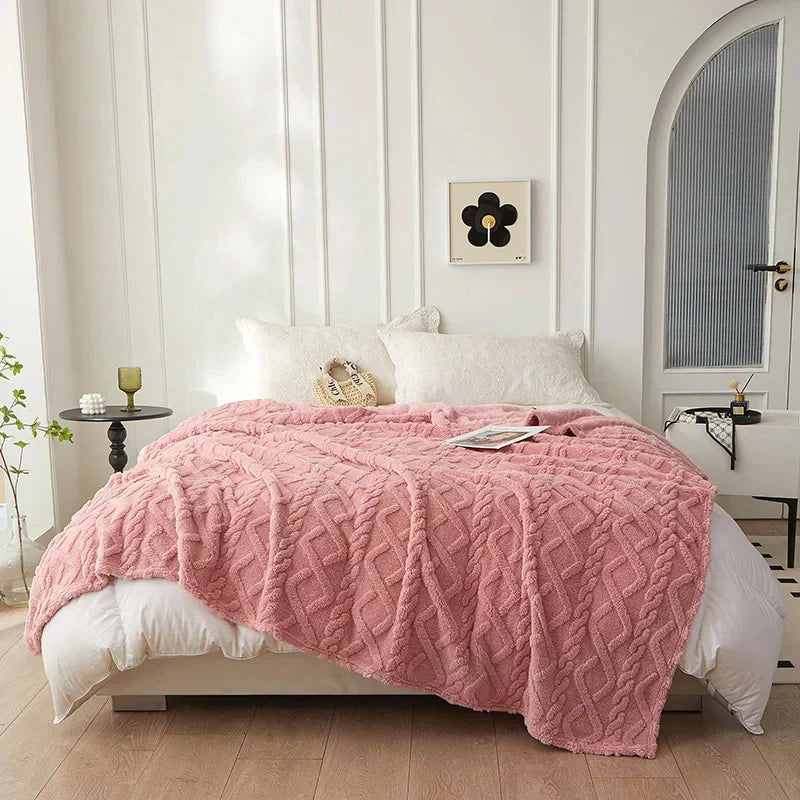 Luxury Lambswool Blanket for Bedroom Kalsten