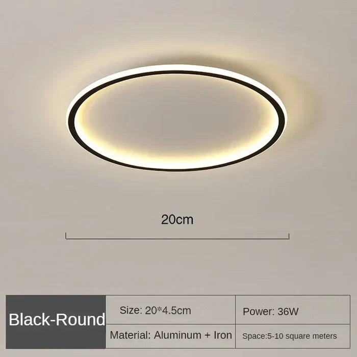 Scandinavian Round Ceiling Lamp - AuroraSphere | Kalsten