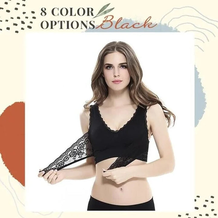 Kalsten | Front Cross-Side Buckle Lace Bra