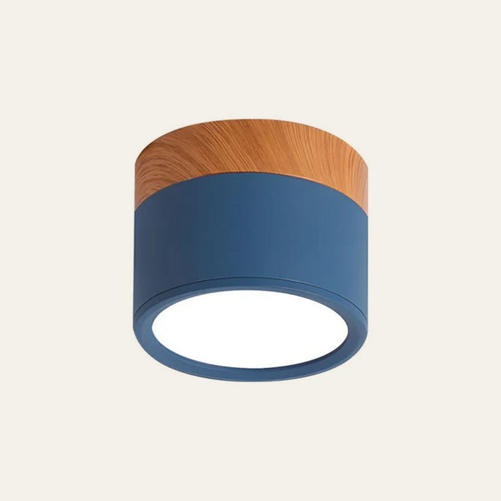 Pink Wood Flush Mount Ceiling Lamp Noxord