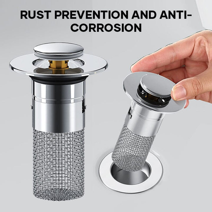 Drain filter stainless steel with pop-up mechanism | Kalsten