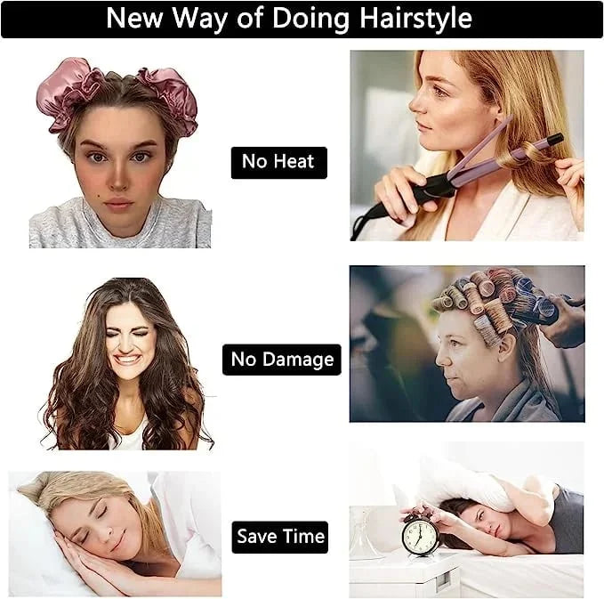 Kalsten | Satin Heatless Curling Buns Set