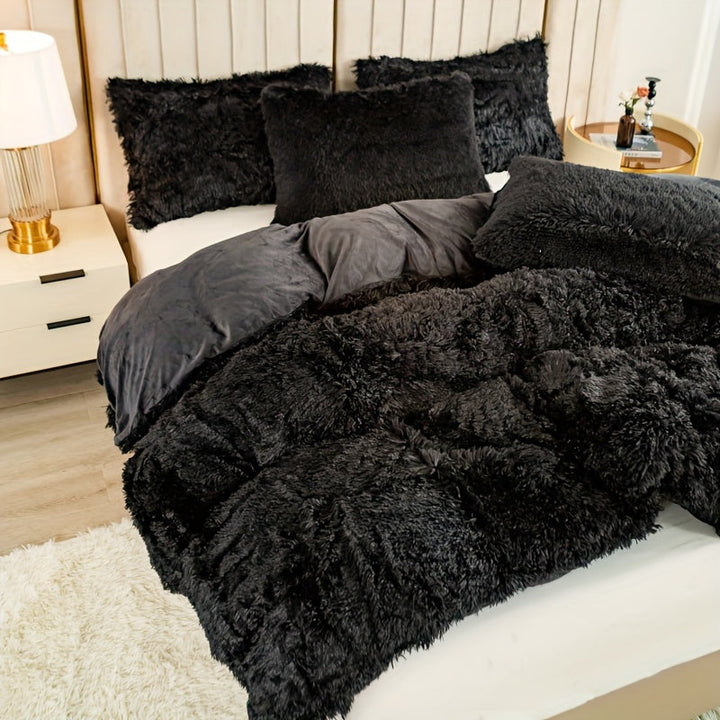 Ultra Soft Plush Duvet Cover Set with Zipper - Luxury & Comfort Kalsten