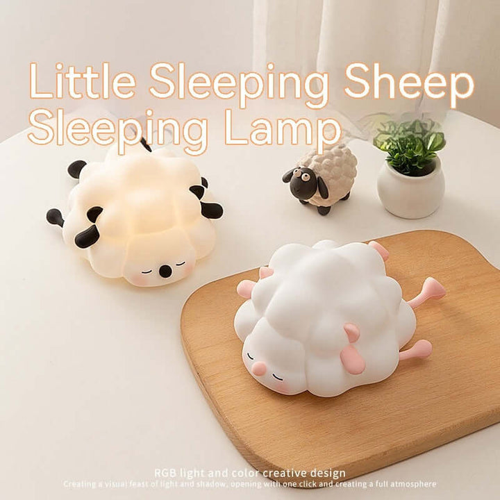 Cute Silicone Night Lights Sheep Cartoon Bedroom Lamp For Children's Room Decor Rechargeable Timing Dimming Sleep Night Light | Kalsten