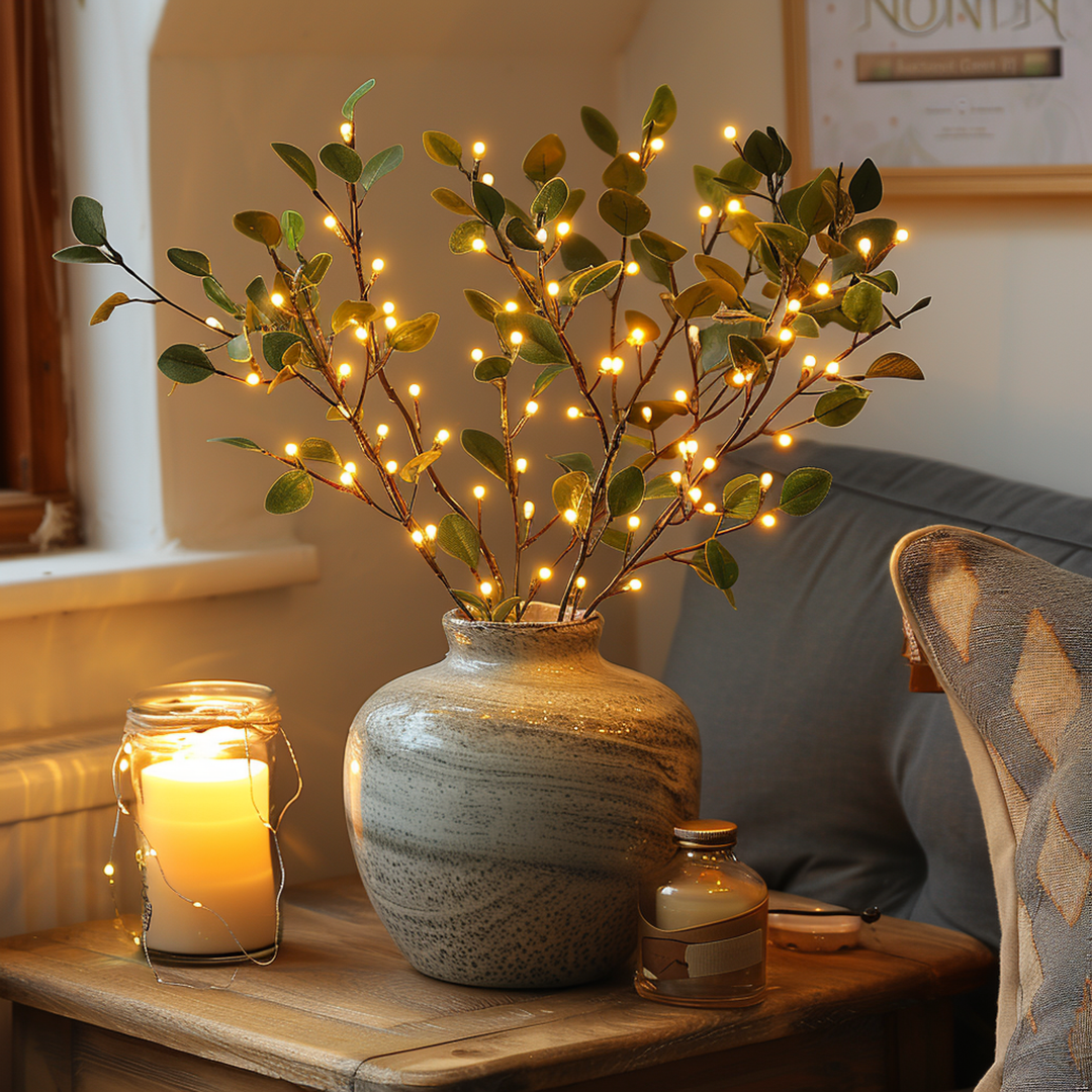 LumiVista Magical Olive Branch Light String - 70 cm Elegance Noxord