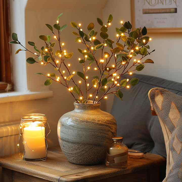 LumiVista Magical Olive Branch Light String - 70 cm Elegance Noxord
