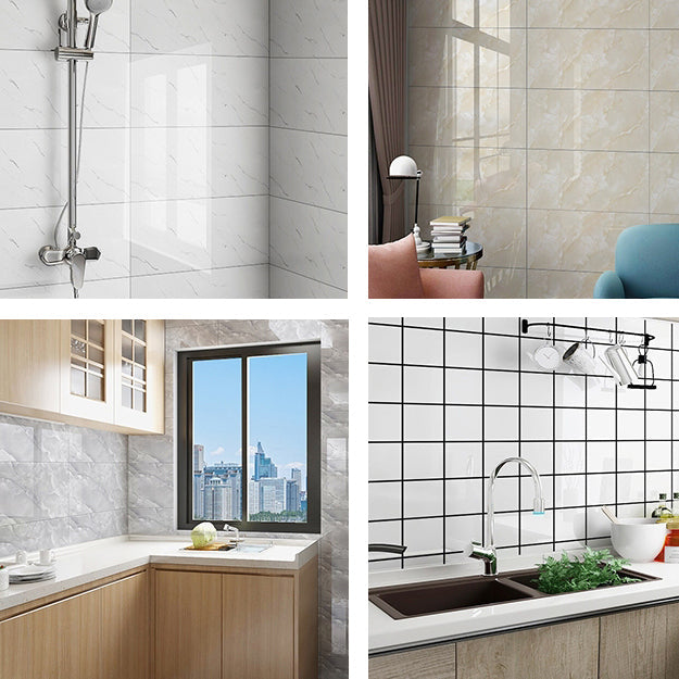 Kalsten | Stain Resistant Peel & Stick Tile Marble Effect Single Tile for Kitchen Backsplash