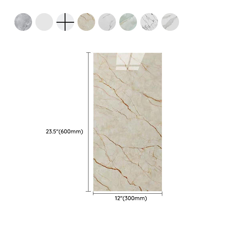 Kalsten | Stain Resistant Peel & Stick Tile Marble Effect Single Tile for Kitchen Backsplash