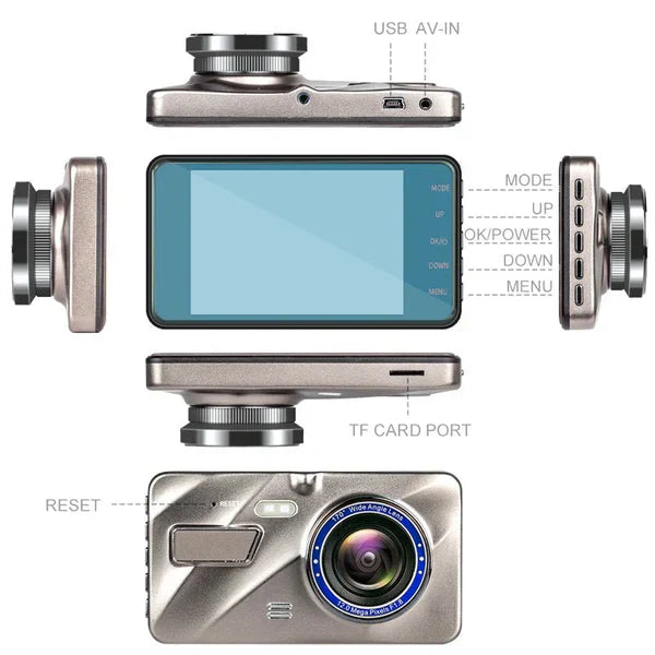 Kalsten |  Front And Rear Dash Cam Dashboard Camera For Car With Night Vision