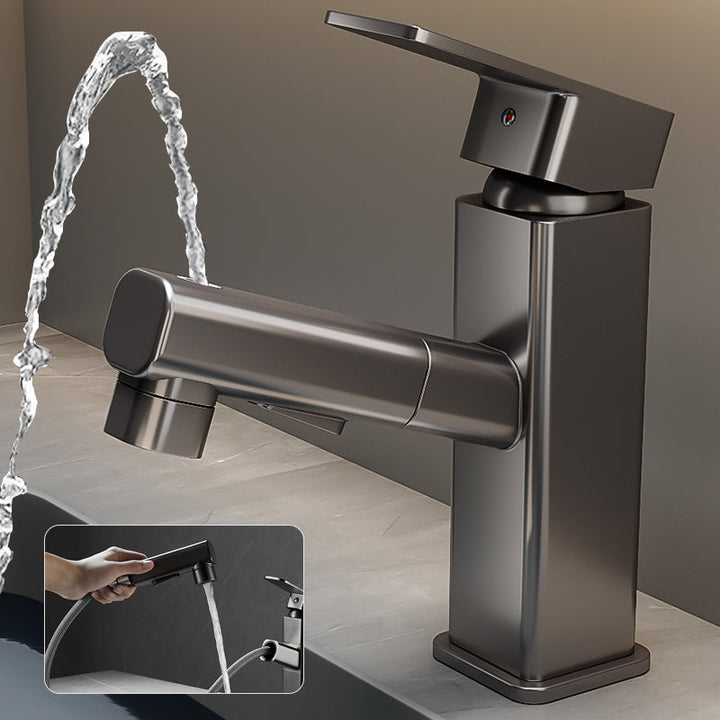 Kalsten | Bathroom Vessel Faucet Swivel Spout Single Handle Faucet with Pull-Out Spray Head