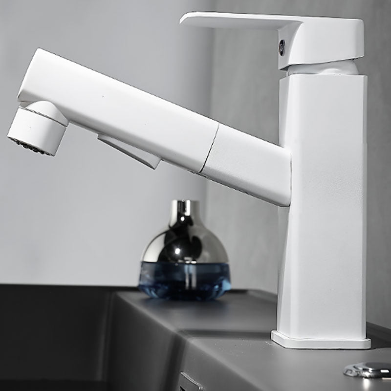 Kalsten | Bathroom Vessel Faucet Swivel Spout Single Handle Faucet with Pull-Out Spray Head