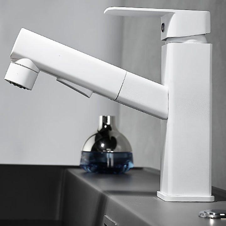 Kalsten | Bathroom Vessel Faucet Swivel Spout Single Handle Faucet with Pull-Out Spray Head