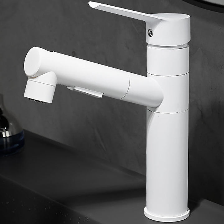 Kalsten | Bathroom Vessel Faucet Swivel Spout Single Handle Faucet with Pull-Out Spray Head