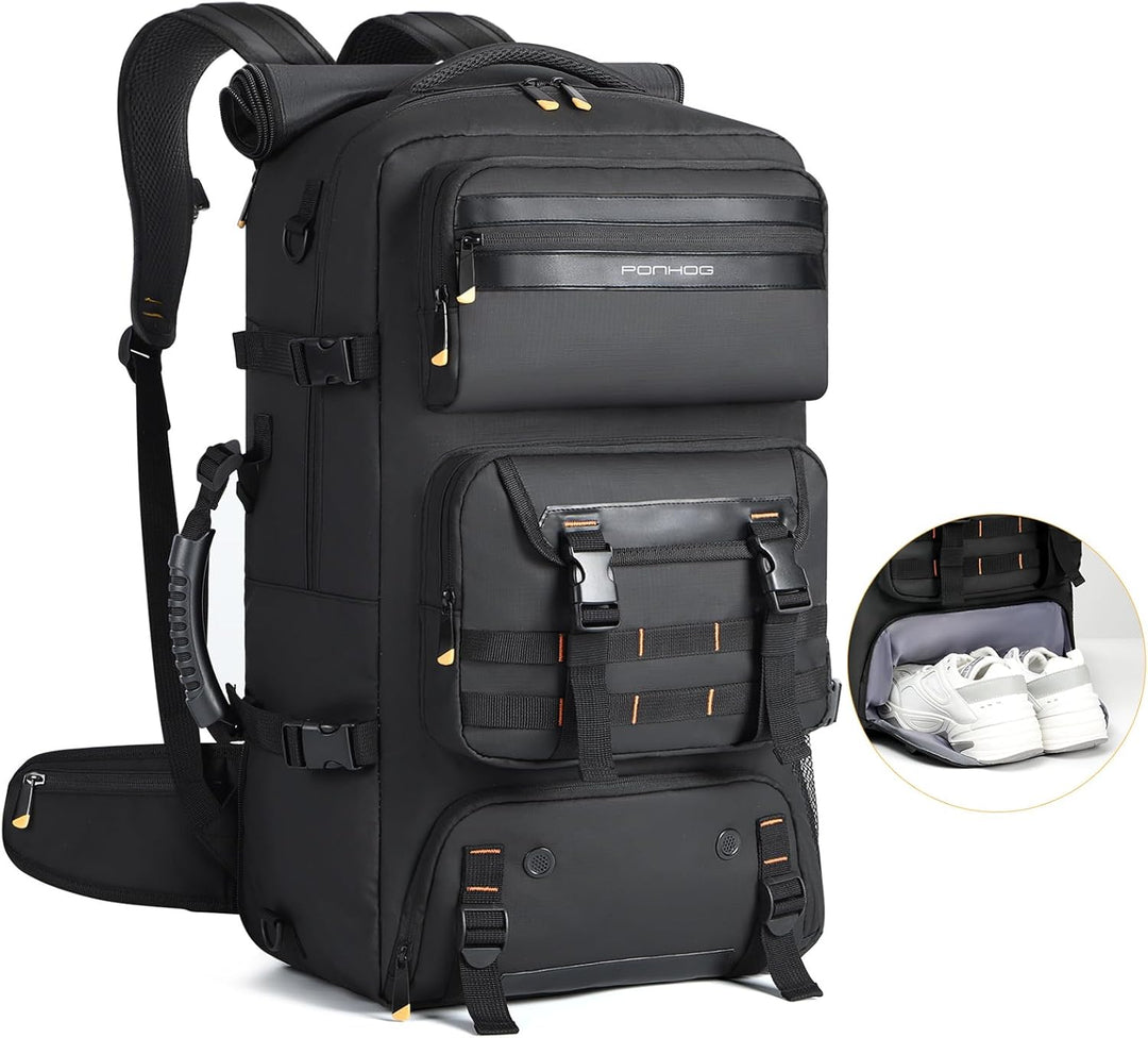 50L Flight-Ready Convertible Travel Backpack with Shoe Compartment & USB Port | Kalsten