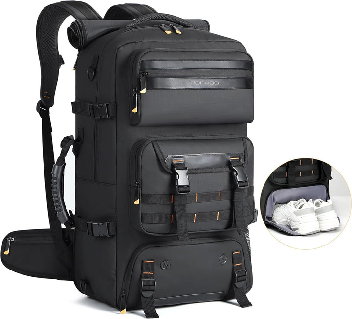 50L Flight-Ready Convertible Travel Backpack with Shoe Compartment & USB Port | Kalsten
