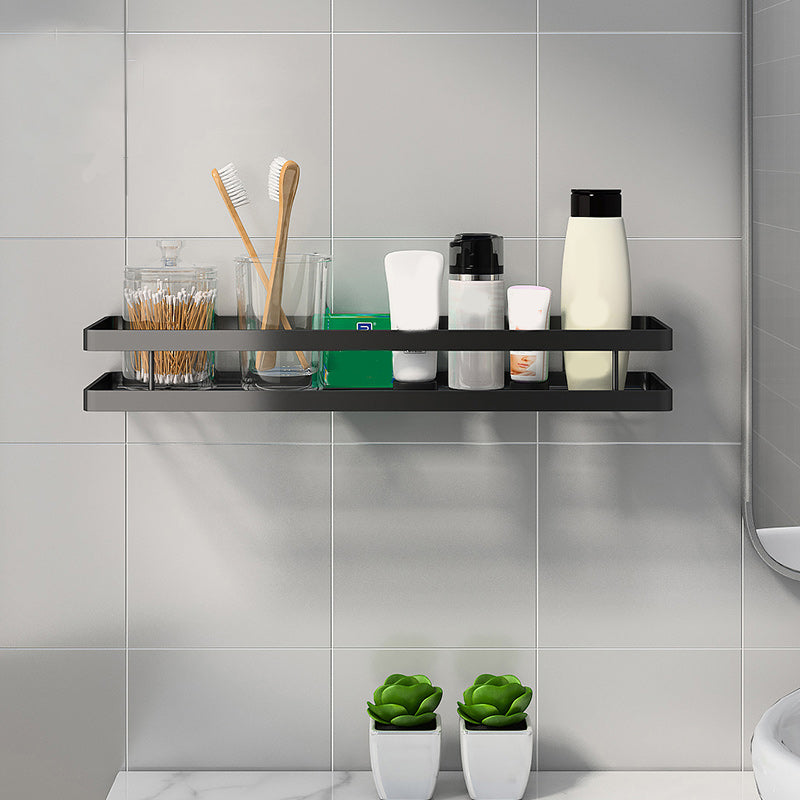 Kalsten | 2-piece bathroom shelf made of matte black metal bathroom hardware set