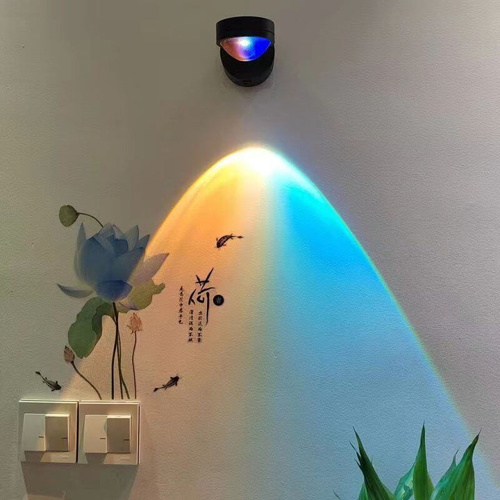 Rechargeable Sunset Red Wall Lamp Bedroom Bedside Installation-free Sunset Lamp | Kalsten