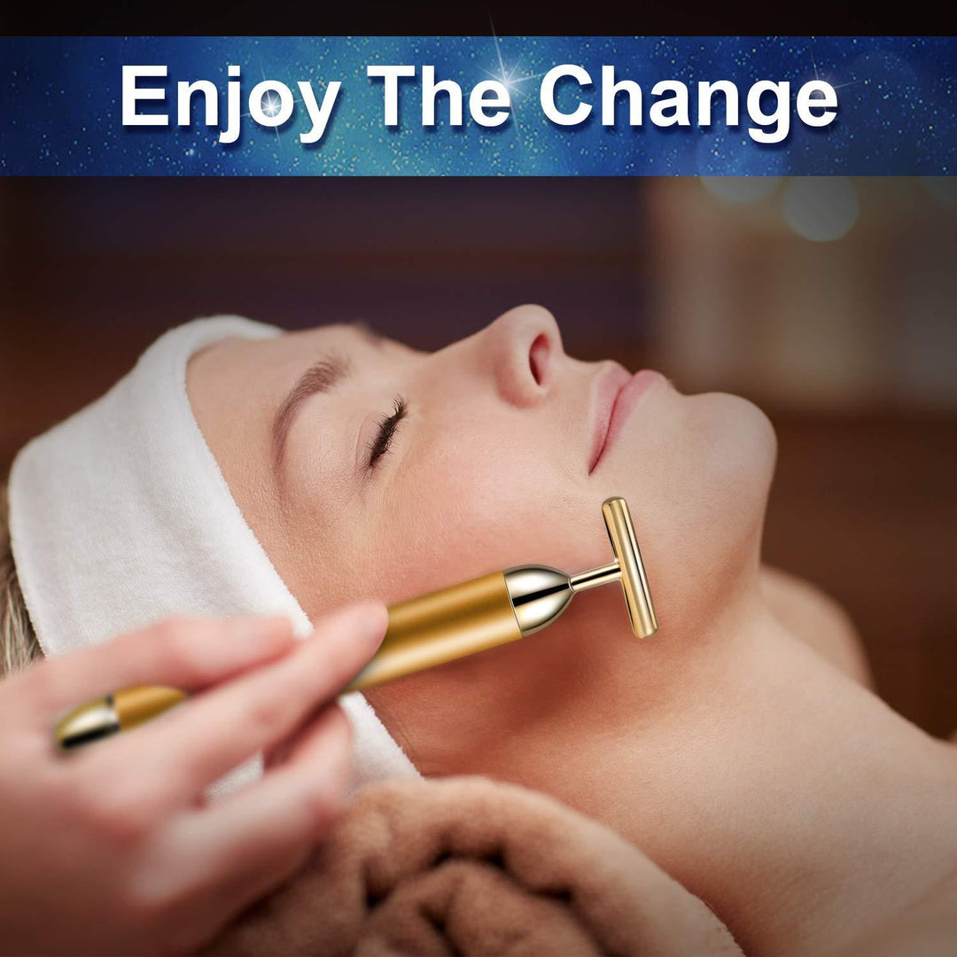 Facial T-Bar Gold Massager | Kalsten