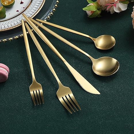 Modern Luxe Cutlery Set of Stainless Steel in Stylish Colors Noxord
