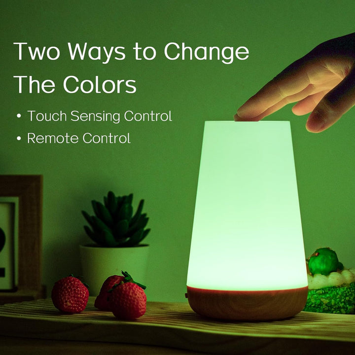 Kalsten | Night Light, LED Touch Bedside Table Lamp, 13 RGB Colours Changing
