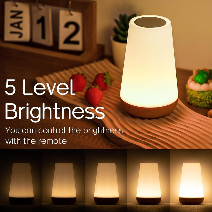 Kalsten | Night Light, LED Touch Bedside Table Lamp, 13 RGB Colours Changing