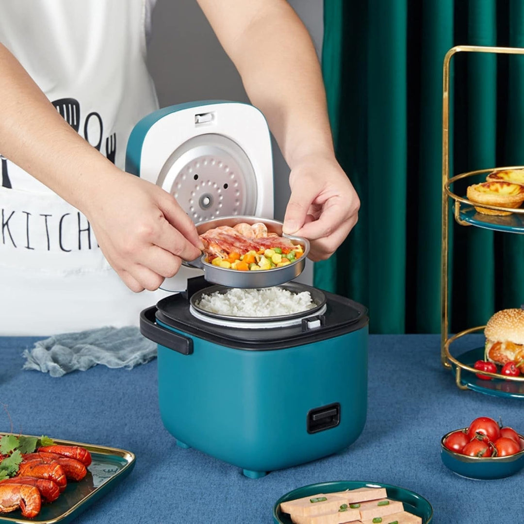 MiniChef 1.2L Rice Cooker – Compact Multicooker with Steaming Function and One-Button Control | Kalsten