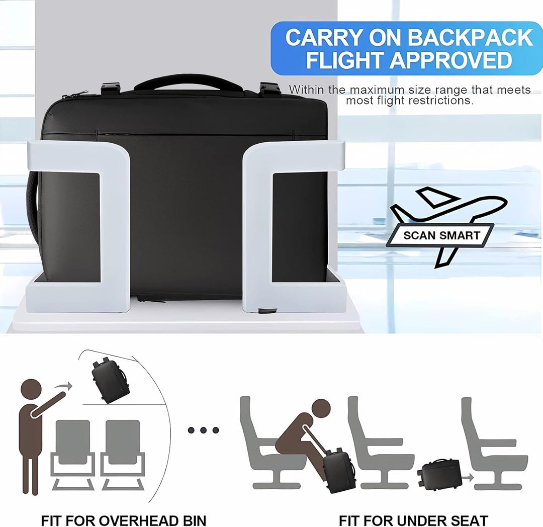 Expandable 26–45L Waterproof Travel Backpack with Laptop Sleeve & Duffle Carry | Kalsten