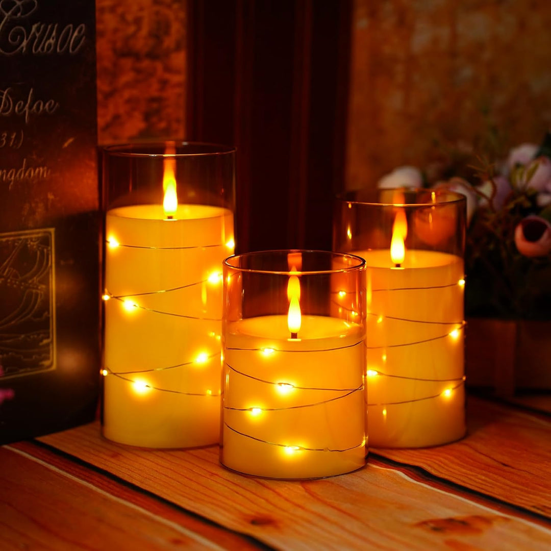 Realistic Flameless LED Candle Set Noxord