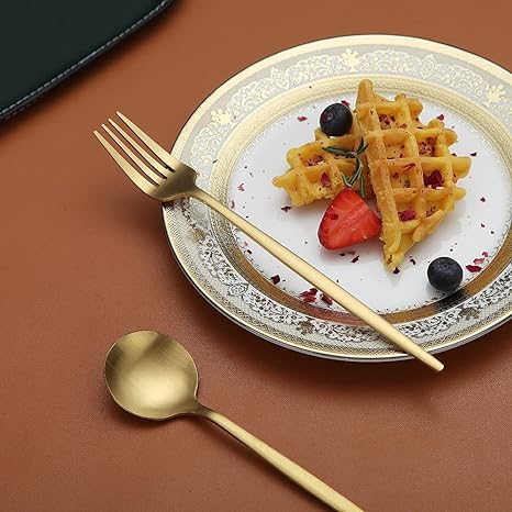 Minimalist Luxury Cutlery Set – 20 pieces, Titanium & Stainless Steel Noxord
