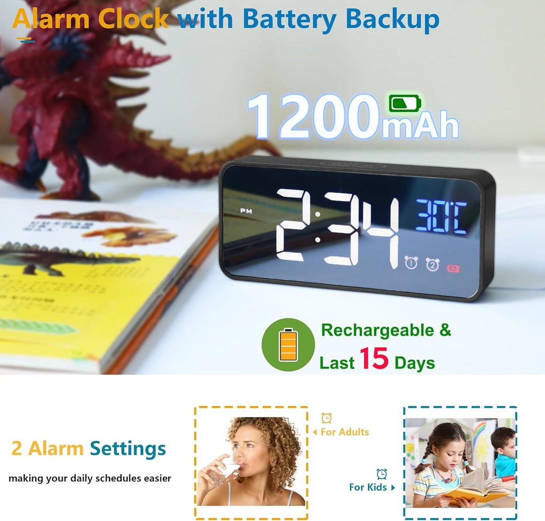 Kalsten | 11.5-Inch Digital Calendar Day Clock with 19 Reminders – Claryon