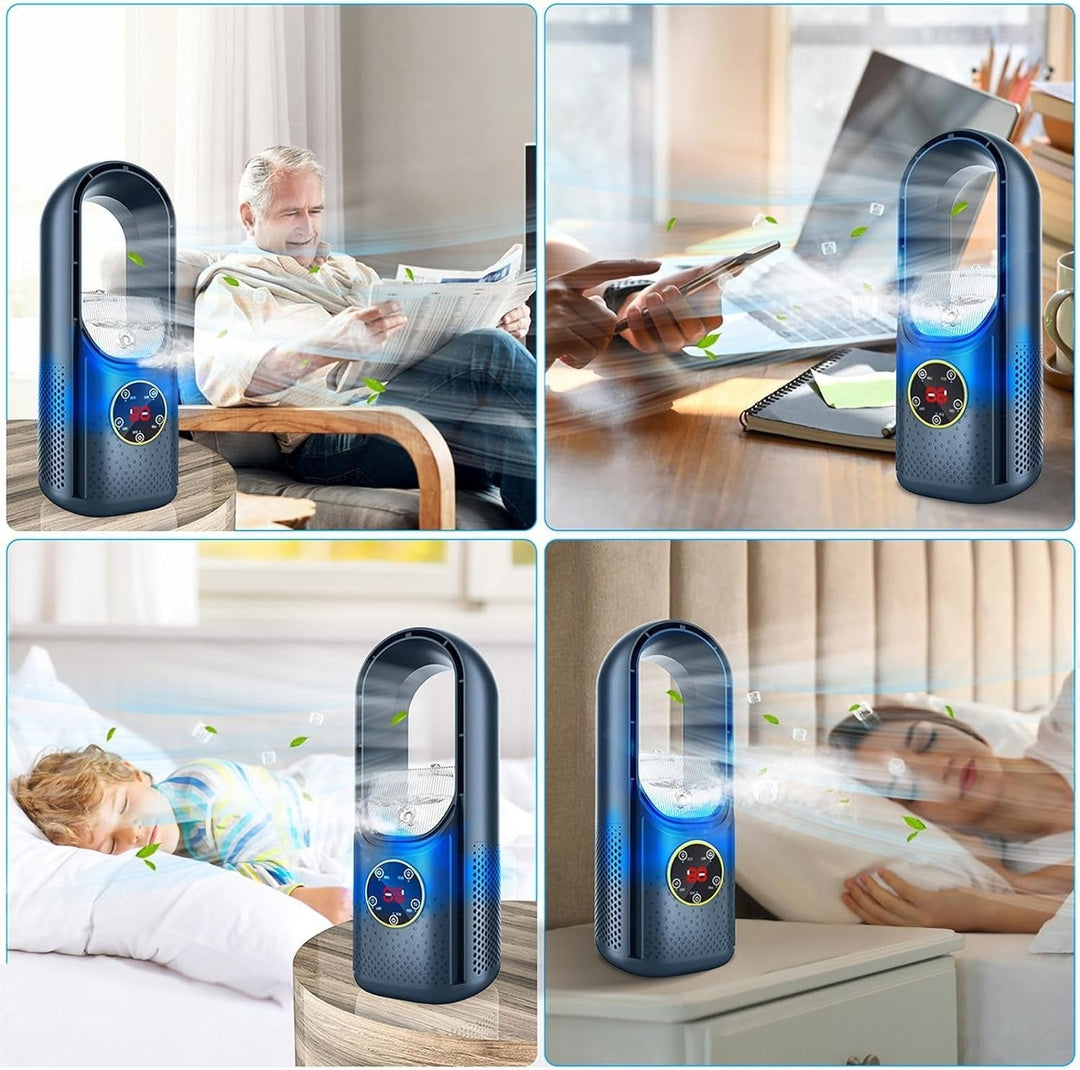 Bladeless Portable Air Conditioner | Ultra-Quiet, Ergonomic Design & Ideal for Home and Office Use | Kalsten