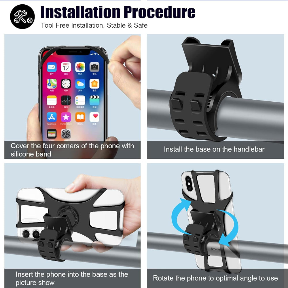 Bicycle phone holder 360° rotatable removable | Kalsten