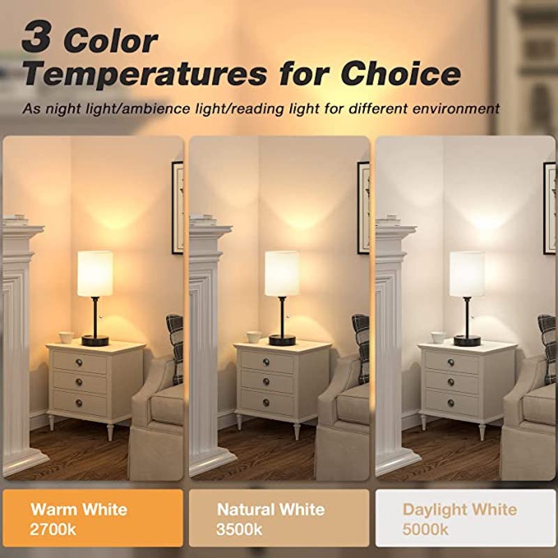 Elegant Table Lamp with Smart Charging Options and Three Colors Noxord