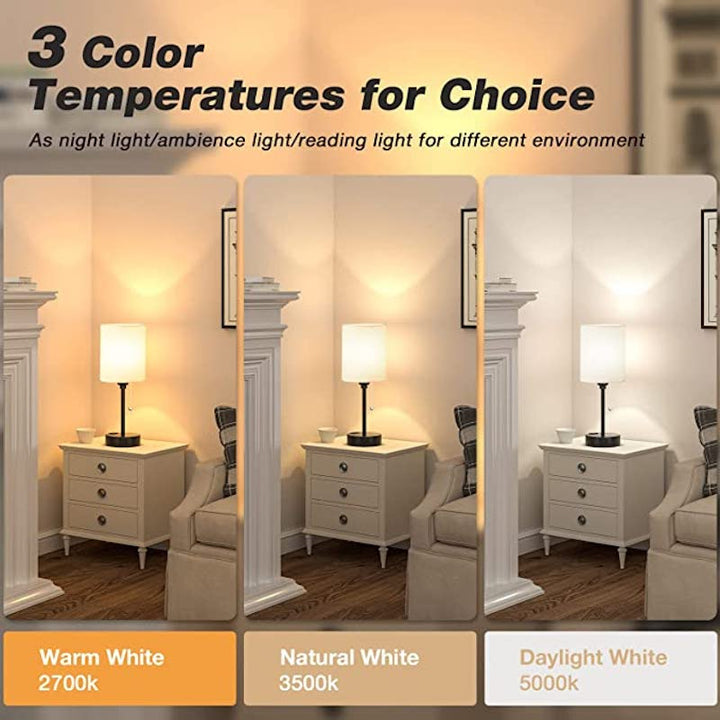 Elegant Table Lamp with Smart Charging Options and Three Colors Noxord