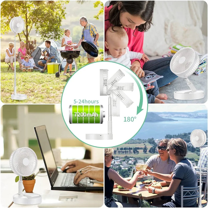 Portable Rechargeable Foldable Desk Fan | Kalsten