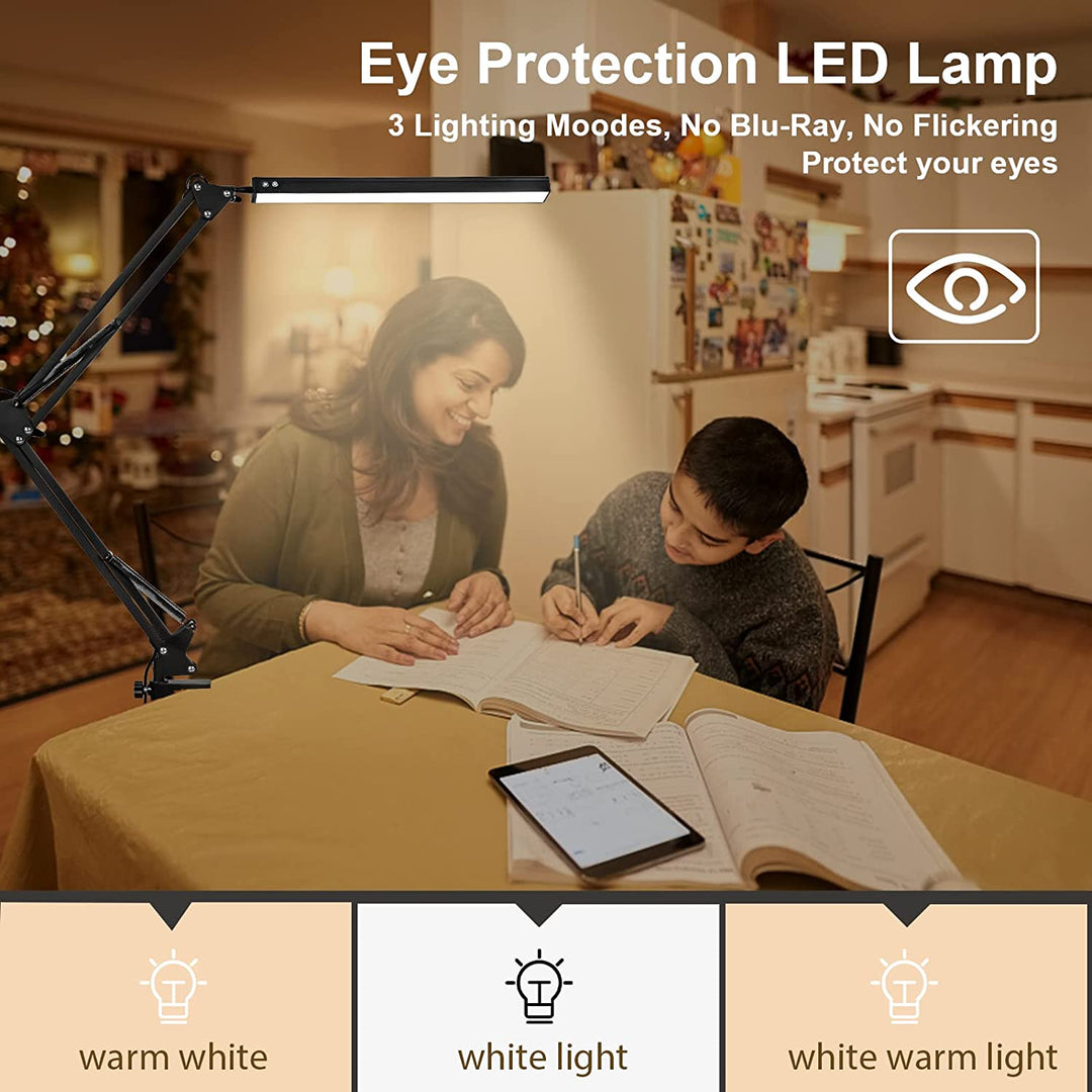 LED Desk Lamp Clamp Light Dimmable 10W | Kalsten