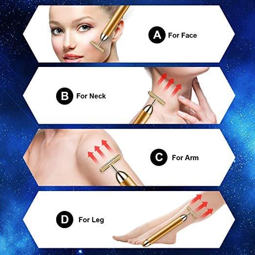 Facial T-Bar Gold Massager | Kalsten