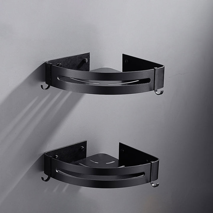 Kalsten | Matt Black Modern Bathroom Accessories Set, Set of 3, Bathroom Shelf